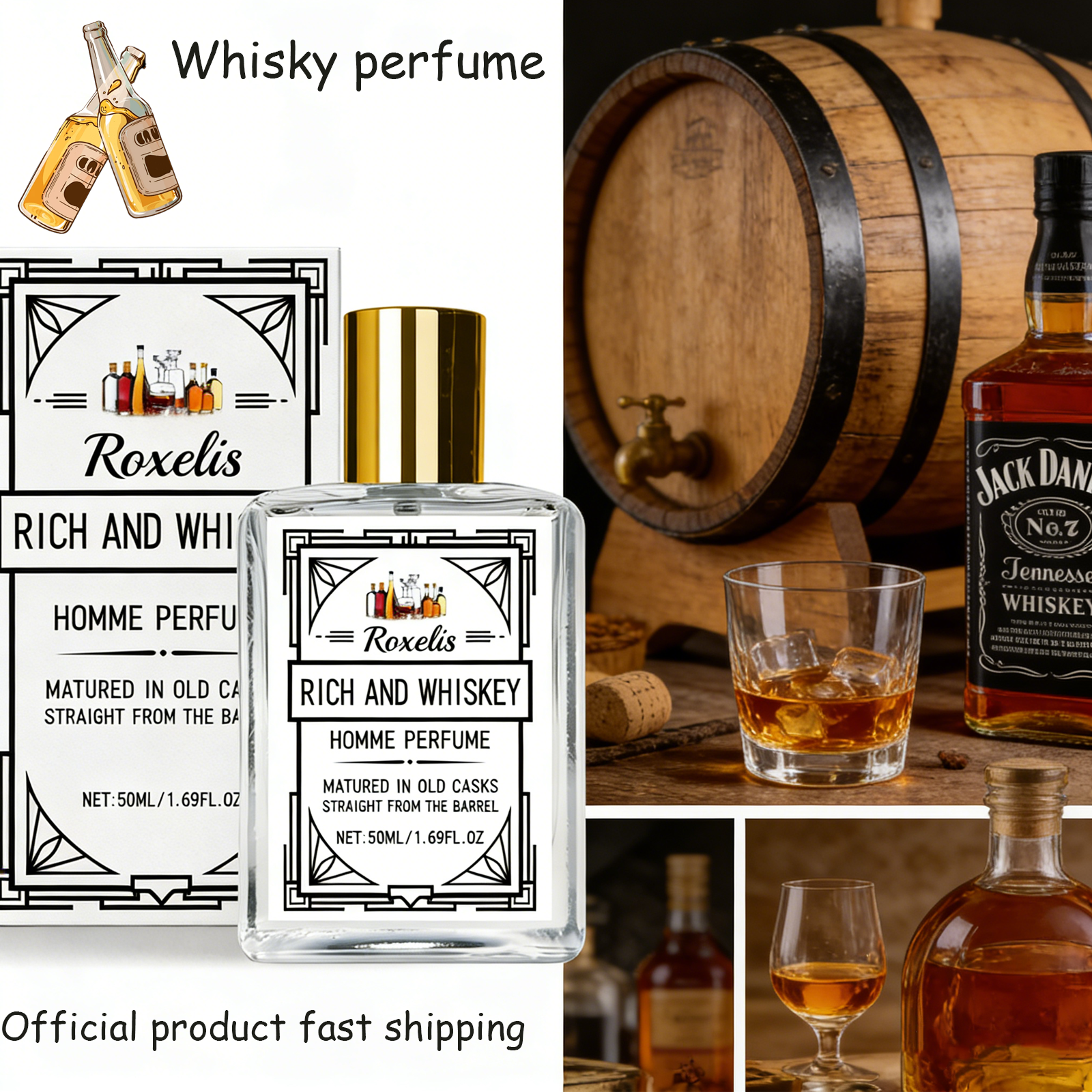 You Perfume Fragrance - Roxelis 50ml Charm Whisky Men's Perfume