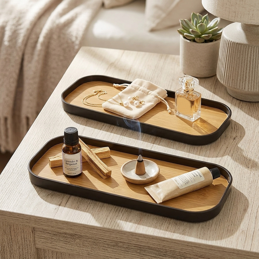 Perfume Fragrance Vending Machine - 1-piece/2-piece Bathroom Vanity Tray, Rectangular Bathroom